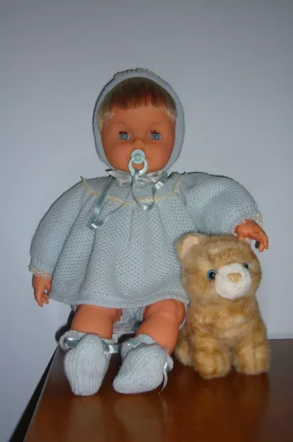 CICCIOBELLO ANGELO AZZURRO SEBINO BAMBOLA VINTAGE DOLL POUPPE MUNECA  50 cm