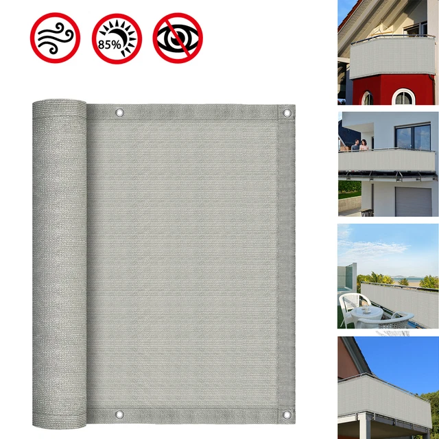 AEREY Balkonabdeckung 140x950cm – Sichtschutz, Windschutz & Sonnenschutz Für Balkon, Terrasse Und Gartenzaun In Taupe