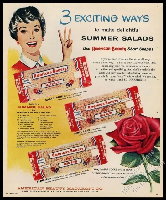 1959 American Beauty macaroni color photo vintage print ad