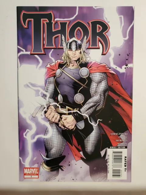 THOR #1 (NM-) 2007 2nd PRINTING VARIANT COVER; OLIVIER COIPEL PENCILS