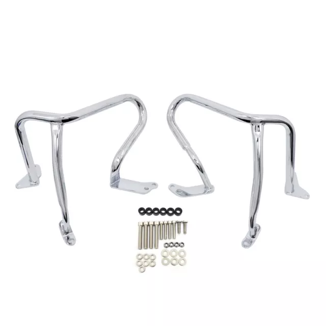 Chrome Front Engine Guards Bumper Crash Bars Protector For BMW R1250RT 2018-2022 3