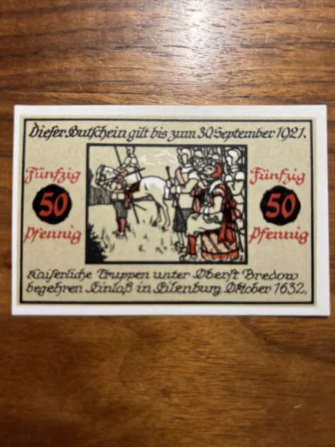 50 Pfennig Eilenburg Notgeld 1921 - Sachsen - Gutschein
