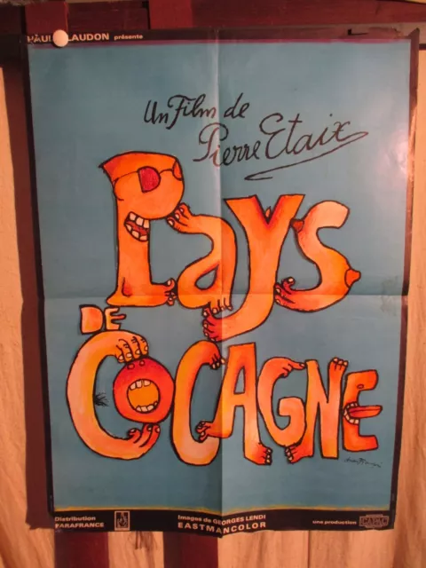 Affiche Cinema  Pays De Cocagne  Pierre Etaix  1970