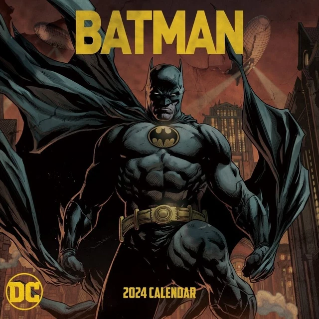 2024 CALENDAR, BATMAN DC Comics Square Wall Hanging Month to View