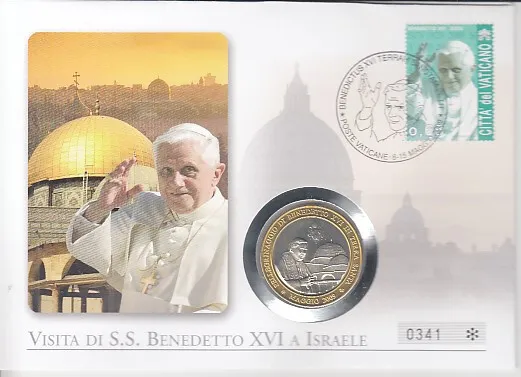Numismatic Vatican Pope Benedict - Ratzinger - Besuch IN Israel 2009