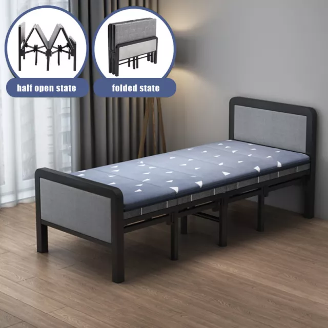3FT Single Folding Guest Bed Portable Foldable Temporary Sleeper Space Saver UK