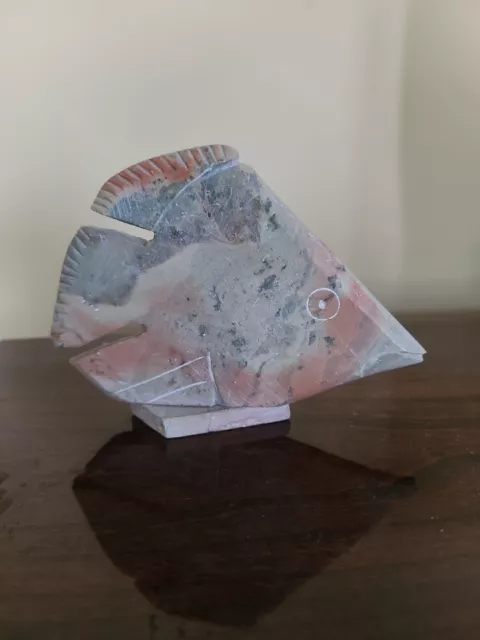 Soapstone/slate Carved Angel Fish