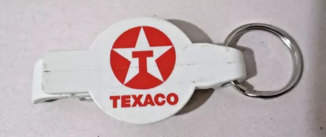 Rare TEXACO Key Ring NOS Bottle/Tab Top Opener Vintage EVANS Gas Oil Advertising