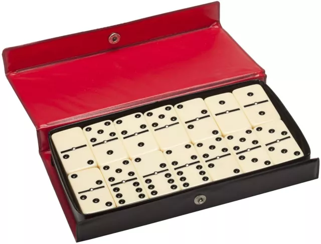 WE Games Double Six Dominoes with Spinners - Ivory Tiles, Club Size