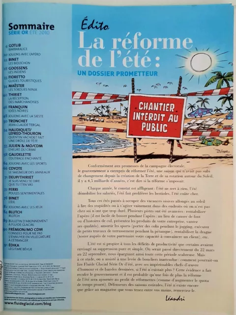 Fluide Glacial Série Or N°51 (03/2010) : Binet Frémion Goossens Gotlib [Be] 2