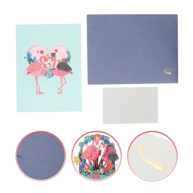 Carte De Vœux Pop-up Mariage Venise - Effet 3D Filigrane - Format 15x20cm - Carte Artistique