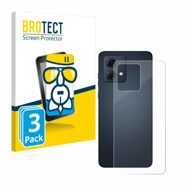 3x BROTECT Panzerglasfolie für Motorola Moto G84 (Rückseite) Schutz Glas Folie