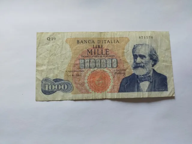 Italie billet 1000 lire 1962