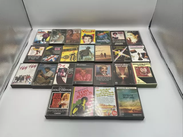 Cassette Job Lot - 25 tapes - Easy Listening, Jazz, Pop, Big Band, Mowtown…C