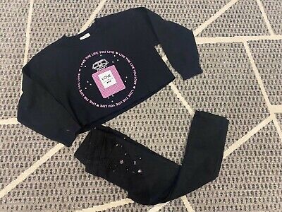 Girls Next Black skinny jeans and Lipsy jumper/sweater bundle  5-6years