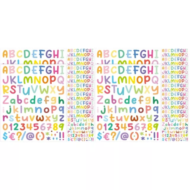 20 Sheets Waterproof Mailbox Stick on Alphabet Letters Stickers Colorful