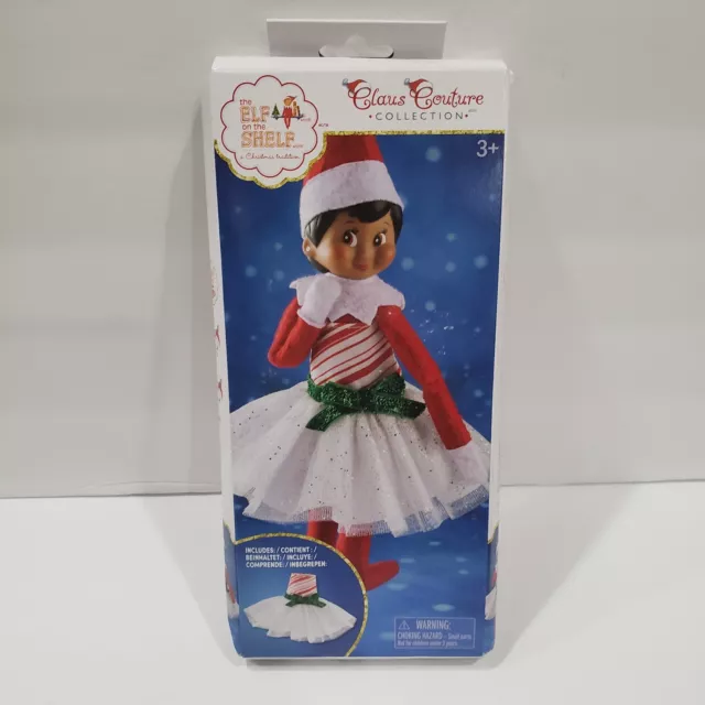 The ELF on the SHELF Girl Claus Couture Collection Candy Cane Classic Dress NEW