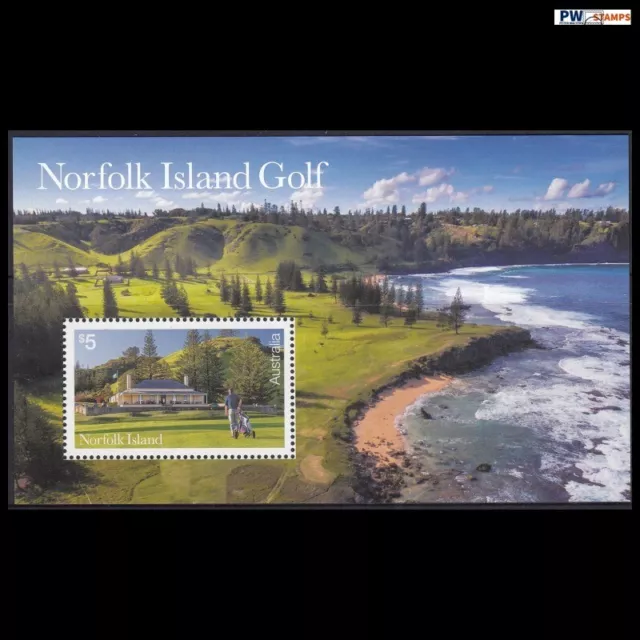 2018 Norfolk Island Golf Mini Sheet MUH