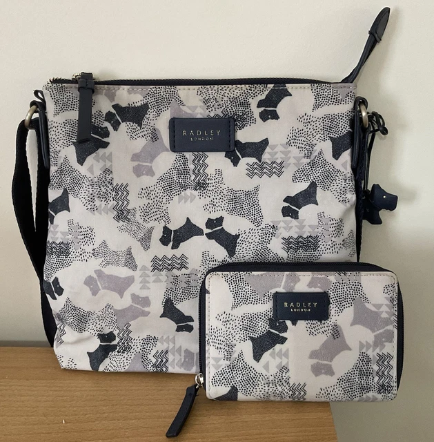 RADLEY DATA DOG - Small Oilcloth Shoulder Oilcloth Bag & Matching ...