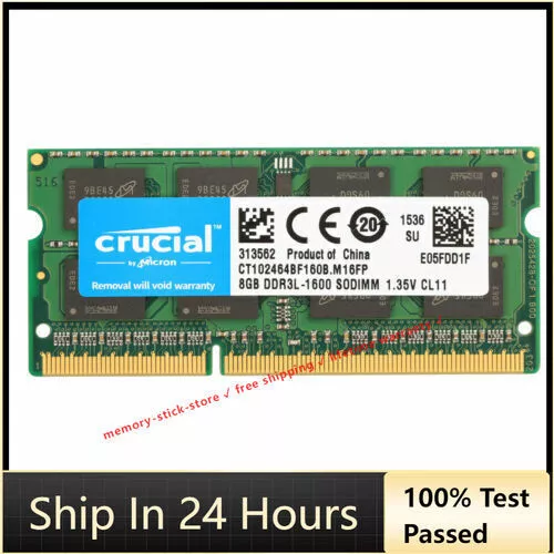 Crucial 4gb Ddr3l-1600 SODIMM 1.35v Memory RAM Ct51264bf160bj.c8fpd for  sale online