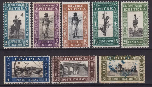 Colonie Eritrea 1930 Serietta Soggetti Africani 8 V. G.o Mh* / Usati