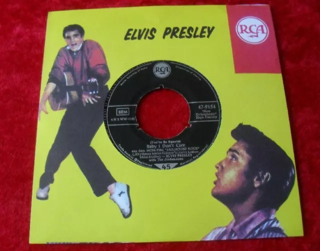 Single 7" Elvis Presley (You're so square) Baby I don't care / I want to be free