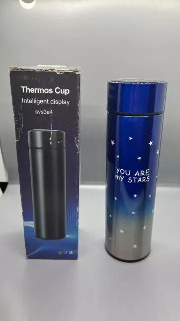 Smart Insulated Mug Stainless Steel Vacuum Cup Thermos Bottle LED Display 16 oz
