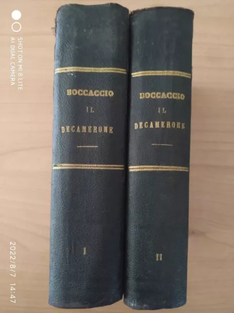 Boccaccio - Il Decamerone Volumi 1 e 2 - 1892 - Editore P. Carrara - Illustrati