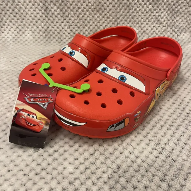 Crocs Disney Pixar Lightning McQueen Light Up Mens Size 11 - New With Tags