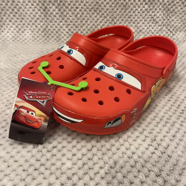Crocs Disney Pixar Lightning McQueen Light Up Mens Size 11 - New With Tags Crocs Disney Pixar Lightning McQueen Light Up Mens Size 11 - New With Tags