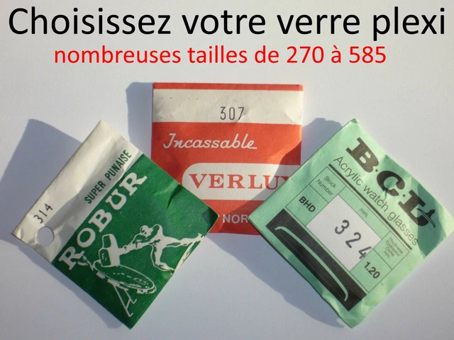 Verre De Montre Incassable ROBUR - Bombé, Biseauté, 42 Mm - Acrylique (Occasion)