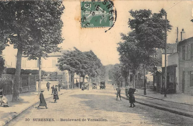 Cpa 92 Suresnes Boulevard De Versailles
