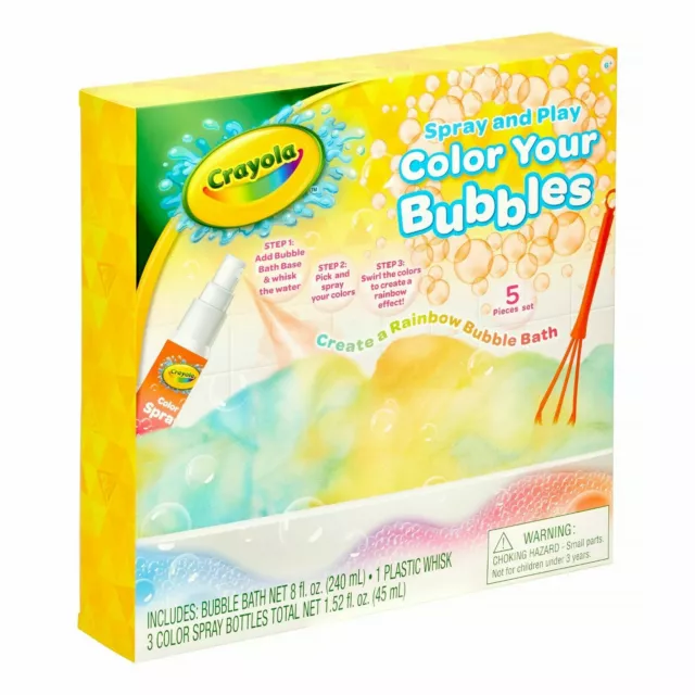 27 Piece Set Crayola Bath Activity Bucket: Fizzies, Body Wash Pens, Read  Descrip