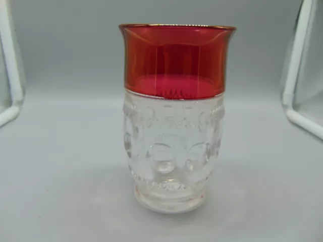 US Glass Kings Crown Ruby Flash 5 in. Flat Tumblers RARE