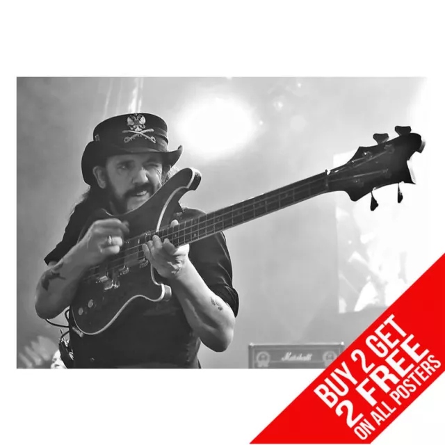 Lemmy Motorhead Poster Art Photo Print A4 A3 -Buy 2 Get Any 2 Free