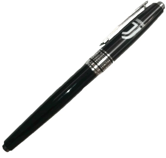 Penna Roller Ottone Fusto Nero Box Regalo Juventus Prodotto Ufficiale