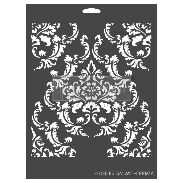 Prima Re-Design Dekor Schablone 9""x12""-Regal Striae RE66666620
