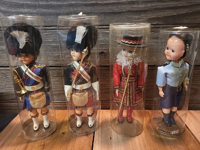 vintage united kingdom souvenir dolls purchased in bermuda in the 70's