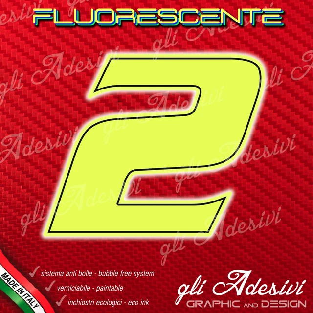 Racing Number Sticker - Moto Cross Trial - French Made - NU017JA