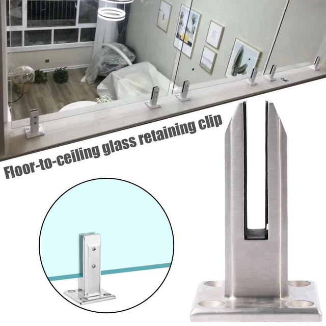 Morsetto ringhiera clip vetro pavimento scale in piedi piscina balcone G9W9
