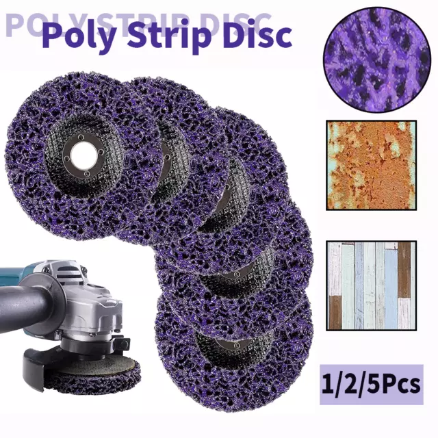 125mm Poly Strip Disc Wheel Abrasive For Paint Rust Removal Clean Angle Grinder