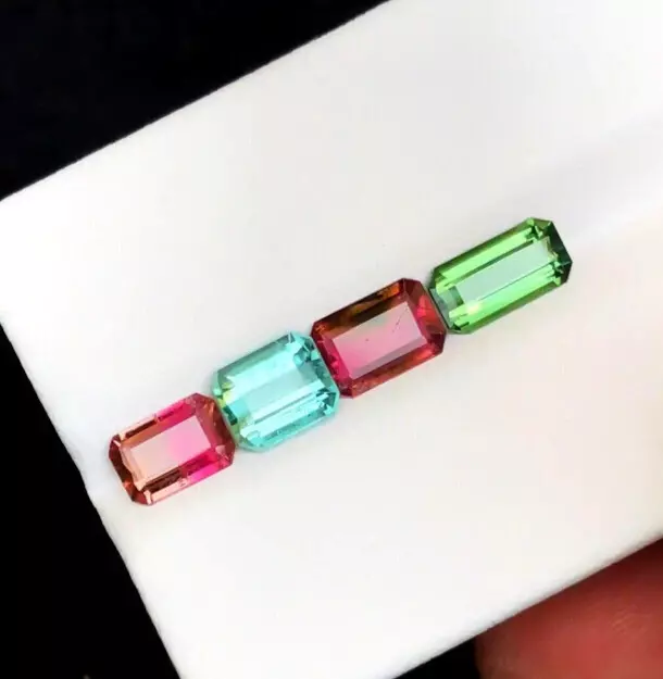 3 Ct Natural Multi Colors Transparent Tourmaline Cut Stones Parcel @Afghan