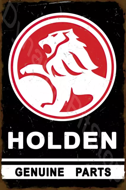 XLarge Holden Modern Logo Rustic Sign Mancave Garage Workshop Australian made