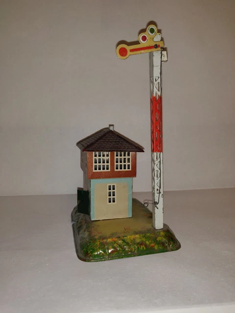 Bing Blech Wärterhaus mit Signal Spur 0