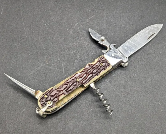 Couteau ancien multifonction de chasse Makinox