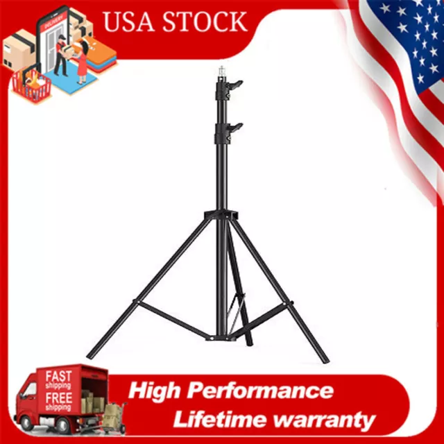 Portable Metal Light Stand Heavy Duty Adjustable Photography Tripod Stand C4Z9