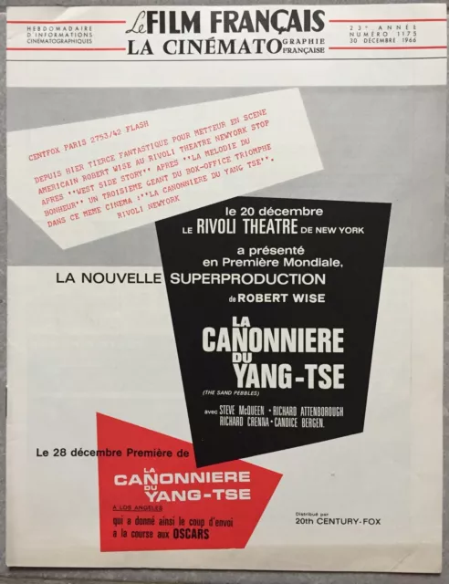 FILM FRANCAIS Cinématographie Française CANONNIERE DU YANG-TSE McQueen 1966*