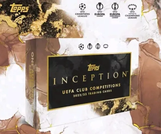 TOPPS HOBBY Box UEFA Club Completions Inception 2023 Nuovo Nuovo