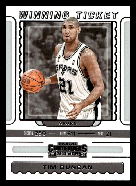 2019 Panini Contenders #23 Winning Ticket Tim Duncan San Antonio Spurs