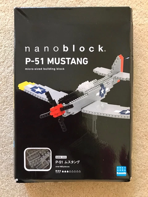 NANOBLOCK P51 MUSTANG Fighter Plane Nano Block Microsize Building